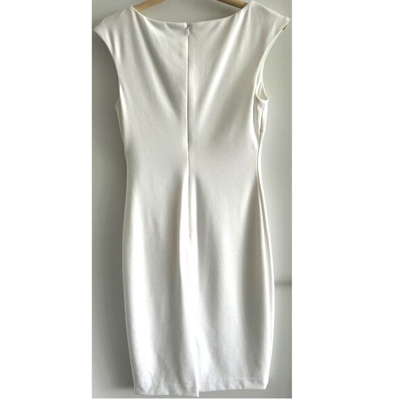 Tahari Below The Knee White Color Dress Sz 2 - Picture 2 of 9